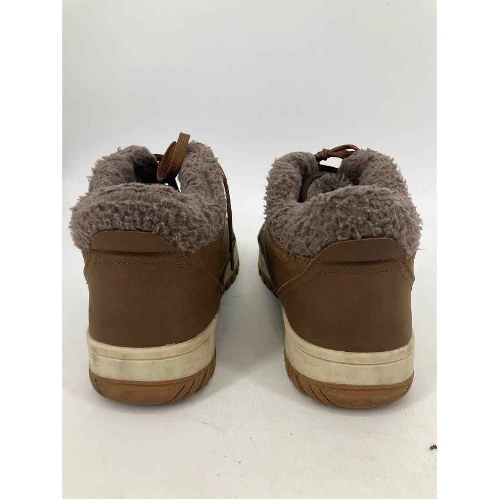 Weatherproof Slope Duck Boots Mens 12 Brown Faux Fur Lined Ankle 1624753